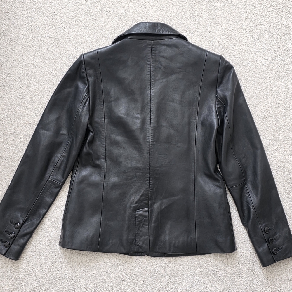 CYBER MONDAY! Frame School Boy Leather Blazer Size Small (4) - Picture 8 of 15